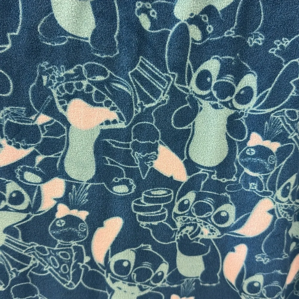 Disney Stitch Womens Pajama Loungewear Long Sleeve Weekend Vibes Velour Top 3X - Picture 6 of 8